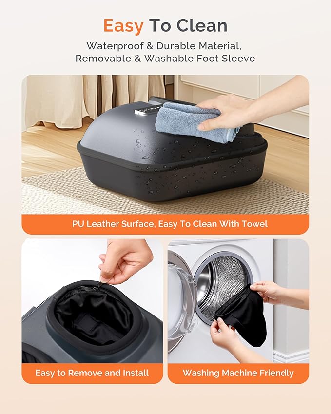 AIRSEE Shiatsu Foot Massager for Plantar Fasciitis, Deep Kneading Therapy, Air Compression, Feet Massage with Heat, Vibration, Rolling, Relief for Tired Muscle & Plantar, Gift for Women Men, Size 12