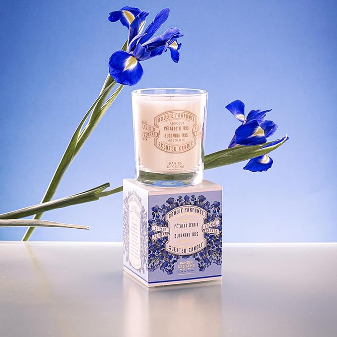 Panier des Sens β Iris Candle β Long Lasting Scented Candles for Home β Gift β 100% Natural Cotton Wick β Decorative Candles Home Gifts - 6.3 oz