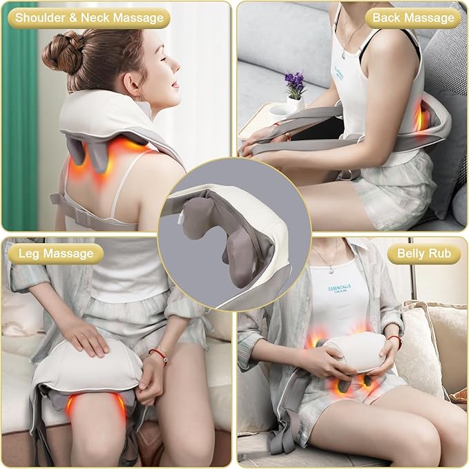 Retirement Gift for Woman/Men: New Shiatsu Neck Massager 2025, Real Spa Experience, Heat & Knead Bliss, Deep Tissue Release, Multiple Modes & Speeds, Birthday Gifts for Mom, Dad, Husband, Teacher