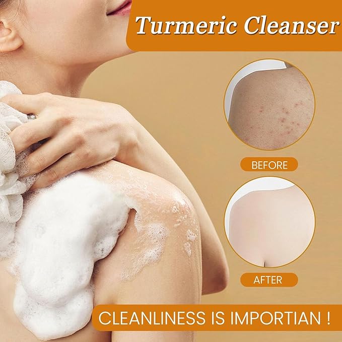Turmeric Wash and Care Two Piece Set, Turmeric Soap & Face Wash with Brush, Foaming Mousse Facial Deep Cleansing Exfoliating for Face & Body Skin Care (2,2Set)
