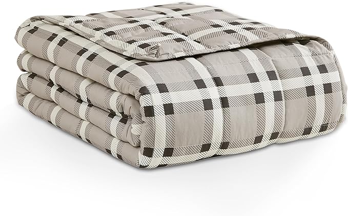 L'AGRATY Weighted Blanket - 48"x72" 20lbs Cooling Breathable Heavy Blanket Microfiber Material with Glass Beads for Adult All-Season Summer Fall Winter Soft Thick Comfort