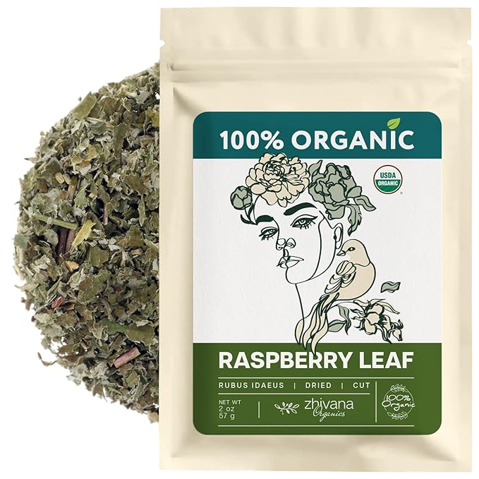 Organic Red Raspberry Leaf Tea โ Loose Leaf Herbal Tea โ 2 oz (Rubus idaeus)