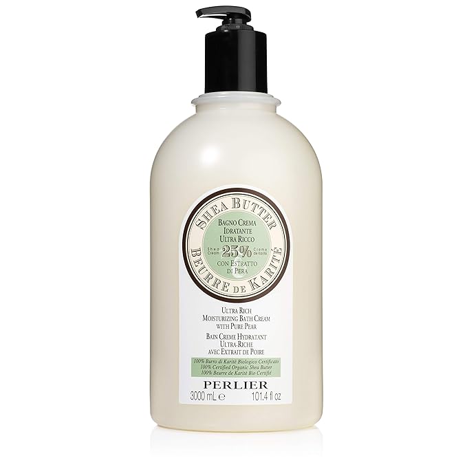 Perlier Shea Butter with Pure Pear Bath & Shower Cream, 101.4 fl. oz.