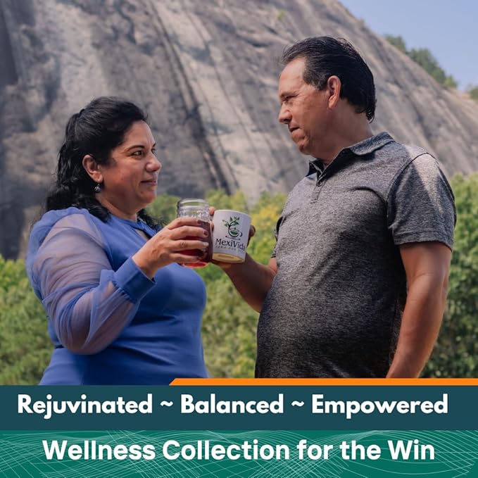 MexiVida Herbal Tea, Supports Blood Pressure & Sugar Balance, All Natural Ginger Turmeric Tea, Nutrient-Rich Herbal Tea, Caffeine-Free Wellness Tea