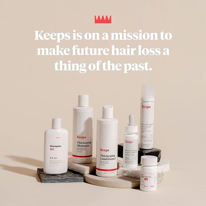 Keeps Hair Loss Shampoo For Men - Mens Shampoo for Fuller, Thicker Looking Hair - Thinning & Hair Growth Product - DHT Blocker - Infused with Biotin, Caffeine & Saw Palmetto - 8 oz