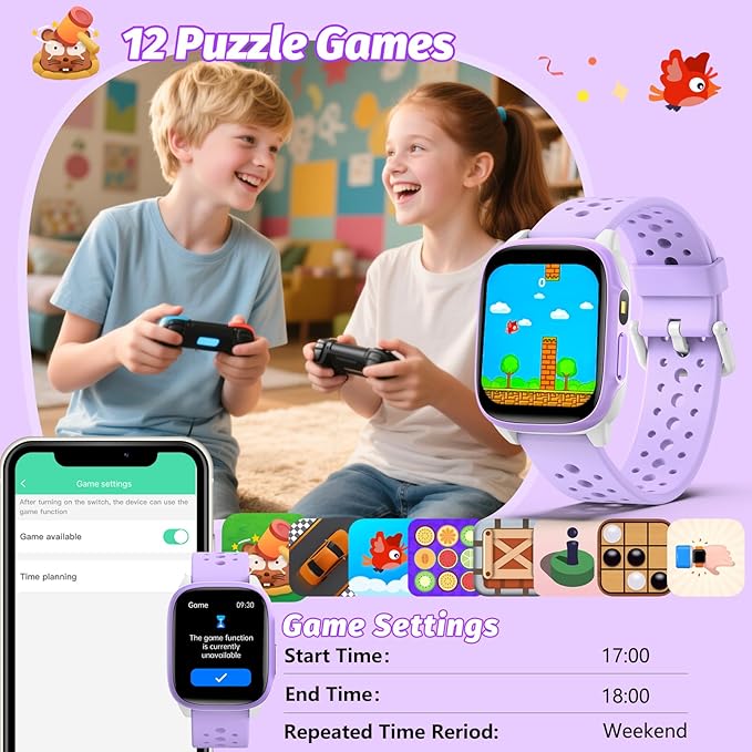 Kids Watch with 140 Sports Modes, 1.5" Kids Fitness Tracker, Girls Smart Watch, No APP/Phone Required, Sleep Monitor, Heart Rate, Puzzle Games, IP68 Waterproof,Gifts for Girls Teens Aged 6-15