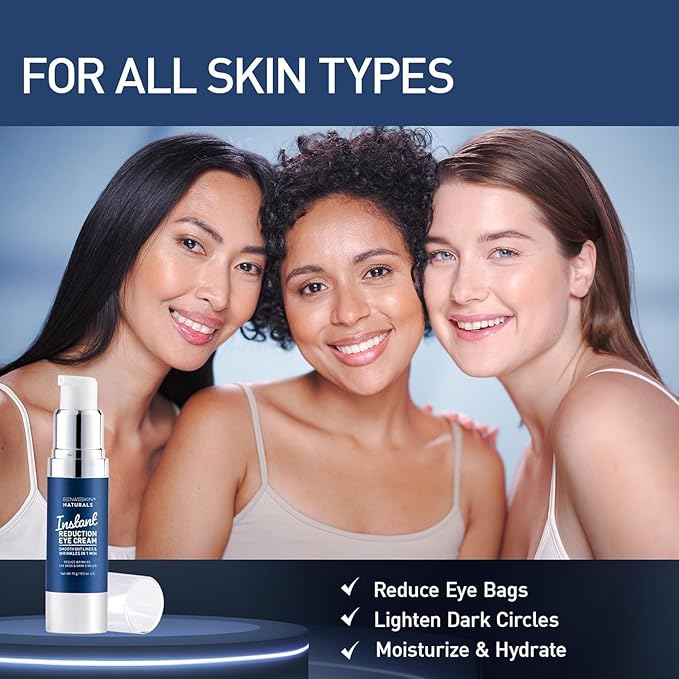 Enaskin Naturals Instant Eye & Face Lift Cream - Rapid Tightener and Wrinkle Filler for Deep Wrinkles - Under-Eye Bags & Puffiness Remover - Temporary Face Firming for Women & Men in 60s - 0.5 oz