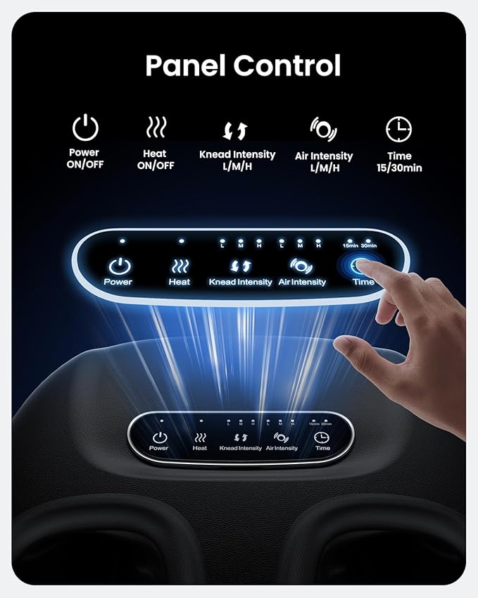 RENPHO Foot Massager Machine with Heat, Gifts for Women, Shiatsu Heated Foot Massager Machine for Plantar Fasciitis, Size Up to 11