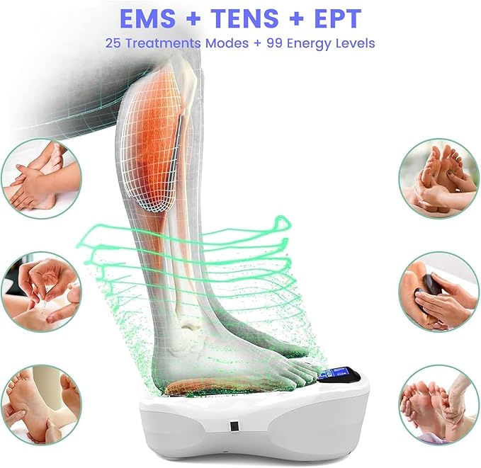 Creliver Foot Nerve Stimulator Pro+, EMS Foot Massager for Neuropathy Pain Relief for Feet, Leg Massager forCirculation, TENS Unit Muscle Stimulator, Gifts for Women Men