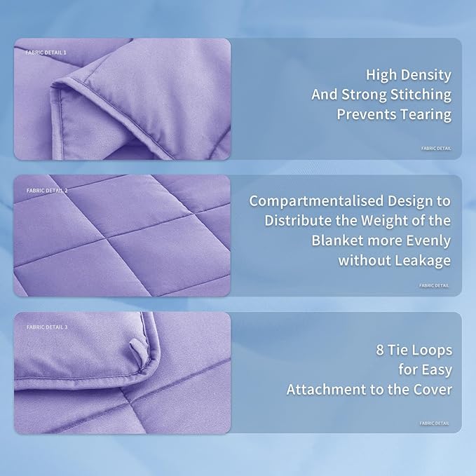 Topcee Weighted Blanket for Adults (25 lbs, 60" x 80") Queen Size Soft Cooling Heavy Blanket Sleeping, Apply to 240-260 lbs Body, Thick Breathable Blanket with Glass Bead, Easy Care