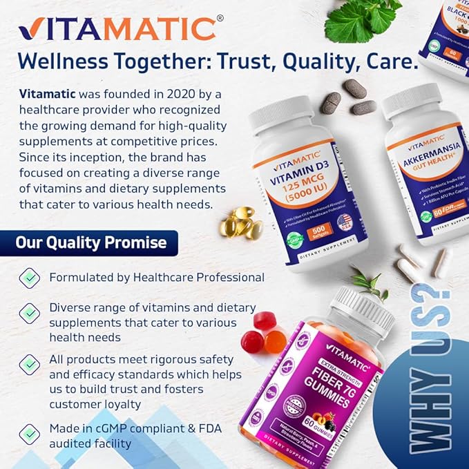 Vitamatic Alpha Lipoic Acid (ALA) 600mg Per Serving - 240 Vegetable Capsules - 120 Servings - Non-GMO & Gluten Free (Pack of 2)
