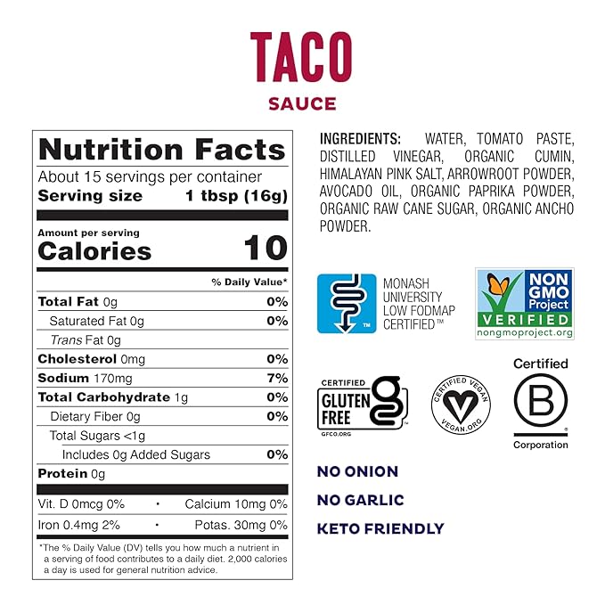 Fody Variety Sauce Pack | Low FODMAP | No Onions or Garlic | Gluten & Lactose Free | 4, 8 Ounce