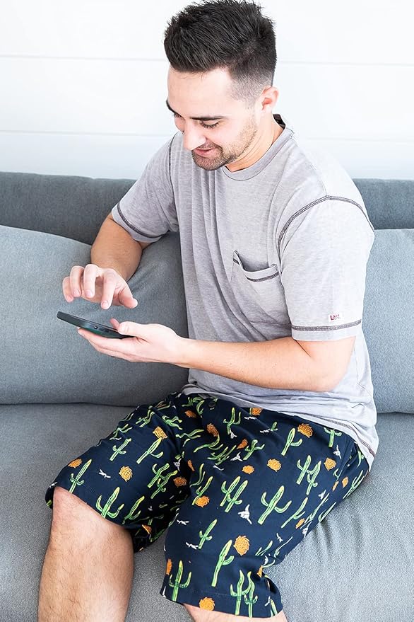 Lazy One Pajama Shorts for Men, Men's Pajama Bottoms, Sleepwear