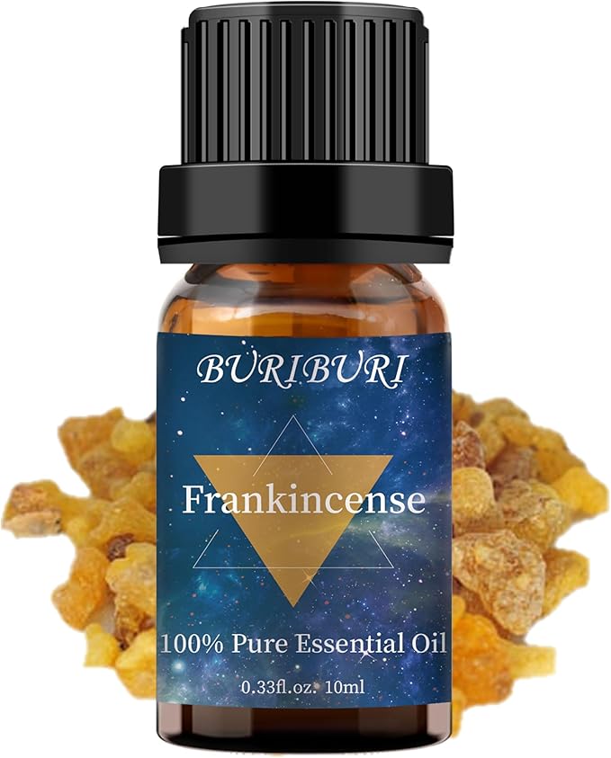 BURIBURI Frankincense Essential Oil 100% Pure, Undiluted, Natural, Organic Aromatherapy Frankincense Fragrance Oils 10ML