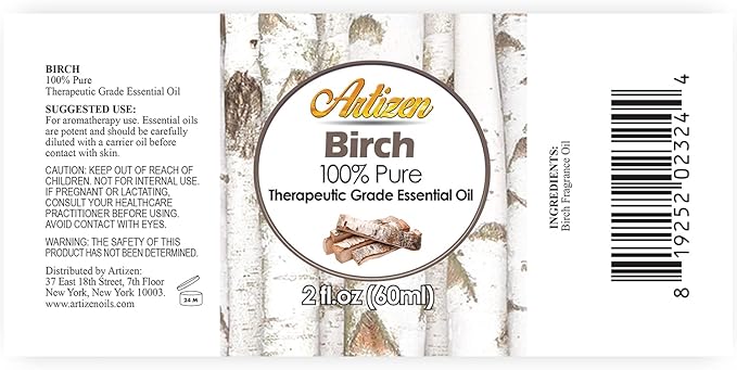 Artizen 2oz Oils - Birch Essential Oil - 2 Fluid Ounces