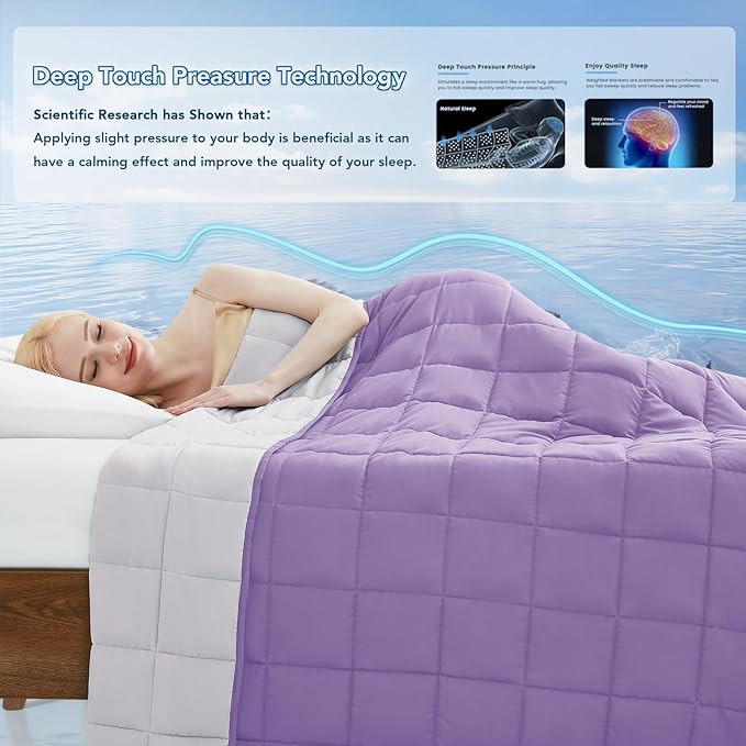 Topcee Weighted Blanket for Adults (20 lbs, 60" x 80") Queen Size Soft Cooling Heavy Blanket Sleeping, Apply to 190-210 lbs Body, Thick Breathable Blanket with Glass Bead, Easy Care