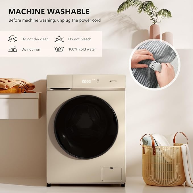 Homemate Electric Heated Blanket Twin Size - 62"x84" Heating Blanket Twin Size 1/2/4/6/8 Hours Auto-Off 10 Heat Level Over-Heat Protection Soft Flannel Sherpa ETL Certification