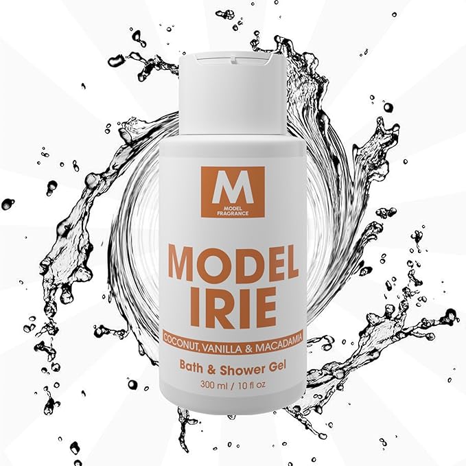 Model Irie Gourmand Body Gel | Coconut, Vanilla, and Macadamia Scented | Hydrating, Nourishing, and Refreshing Shower Gel | Scented Spa Products | Premium Body Cream for Clean, Soft Skin