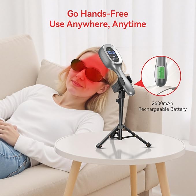 Cold Red Light Therapy Device – Dual Wavelength 8×808nm & 30×650nm Red Light Therapy Wand – Handheld Infrared Light Therapy for Body, Knee, Shoulder, Back, Muscles, Joints and Pets