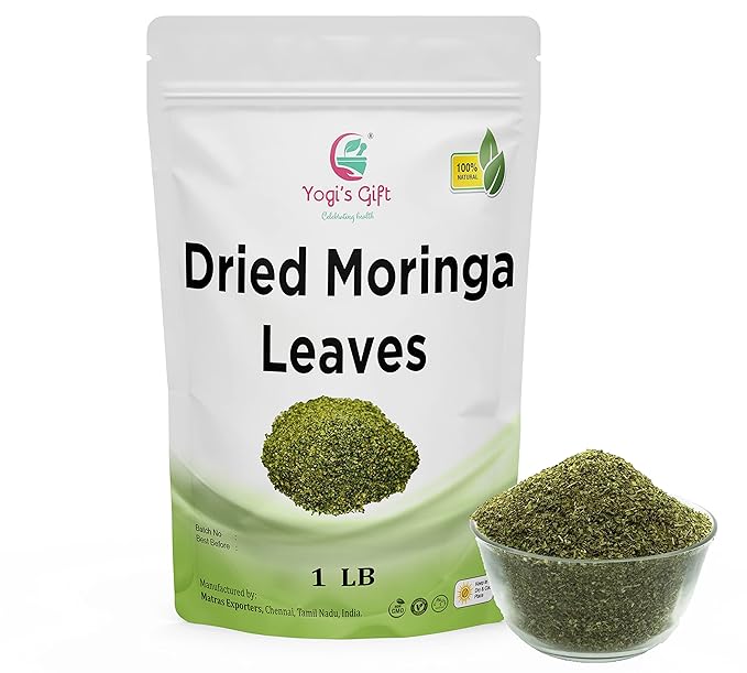 Moringa Leaves Loose 1 LB | Make tea, Springle on salad, Ground and use it | 100% natural Moringa leaf only no stems | te de moringa | by Yogi's Giftยฎ