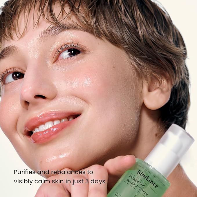 BIODANCE Refreshing Sea Kelp Serum, Oil & Sebum Control, Calming Serum for Oily & Combination Skin, Korean Skincare, Stocking Stuffers for Teen Girls | 1.01 fl.oz x 1 ea