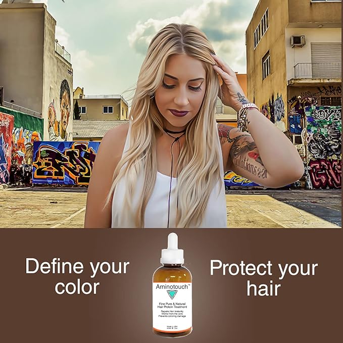 Aminotouch Natural PURE PROTEIN TREATMENT Instant Rescue Shot Grow Long Hair Repair Damage Split Ends, Strengthen Weak Hair, Collagen Filler Keratin Repair that Works From the Core (Double)