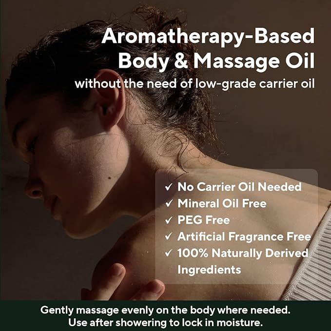 AROMATICA Circulating Body Oil Juniper Berry & Ginger -3.38 fl. oz. - Aromatherapy Massage Oil - Vegan Essential and Non Toxic Oil - After Shower Body Oil for Women