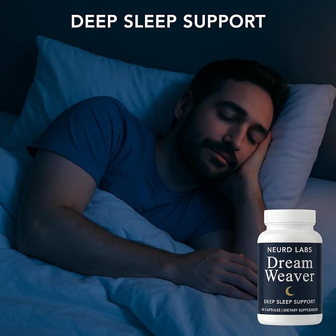 Dream Weaver Sleep Support Supplement with L-Tryptophan, Chamomile, GABA, Ashwagandha, Valerian Root, Goji, L-Theanine