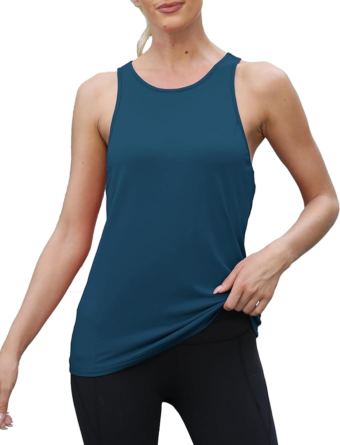 Mippo Workout Tops for Women Racerback Athletic Tank Tops Yoga Shirts Sleeveless Running Gym Clothes