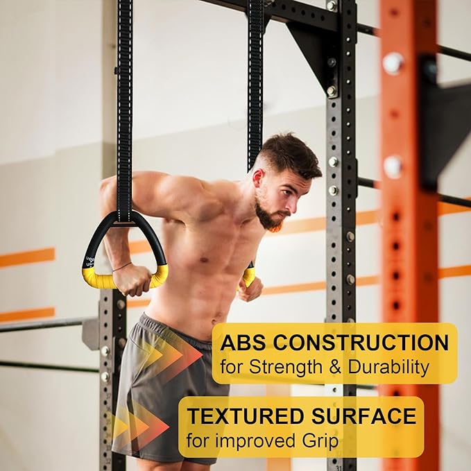 Adult Rings, Fitness Rings Equipment, Pull-up Rings, Adult Home Fitness Rings no-Punch bar Lanyard for Training Workouts