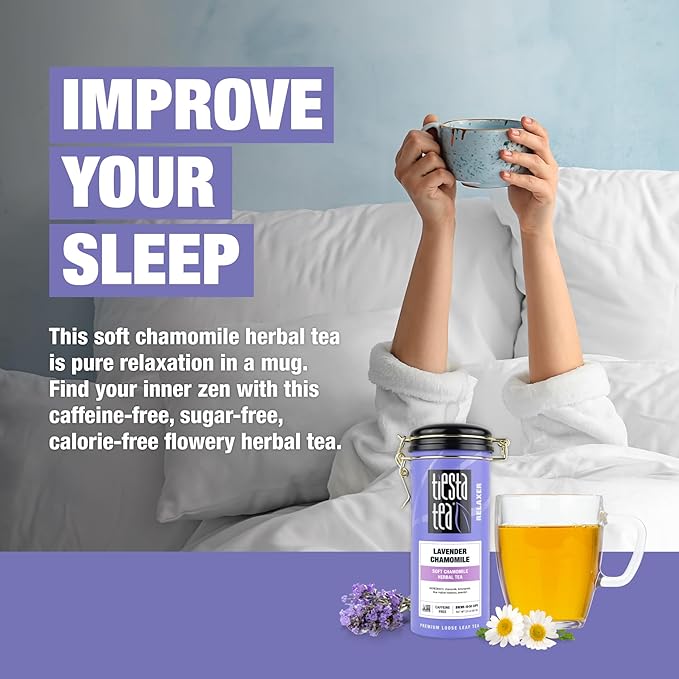 Tiesta Tea - Lavender Chamomile | Loose Leaf | Soft Chamomile Herbal Tea | Premium Non-Caffeinated Blend | Make Hot or Iced & Brews Up to 50 Cups | 12 Ounce Refillable Tin, Pack of 6