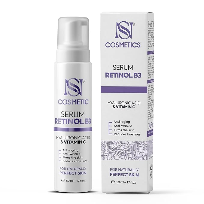 Anti Aging Face Serum with Retinol, Vitamin C, Vitamin B3 & Hyaluronic Acid – Deep Hydration, Collagen Boost, Wrinkle Reduction & Skin Firming – Lightweight Formula – 50 ml