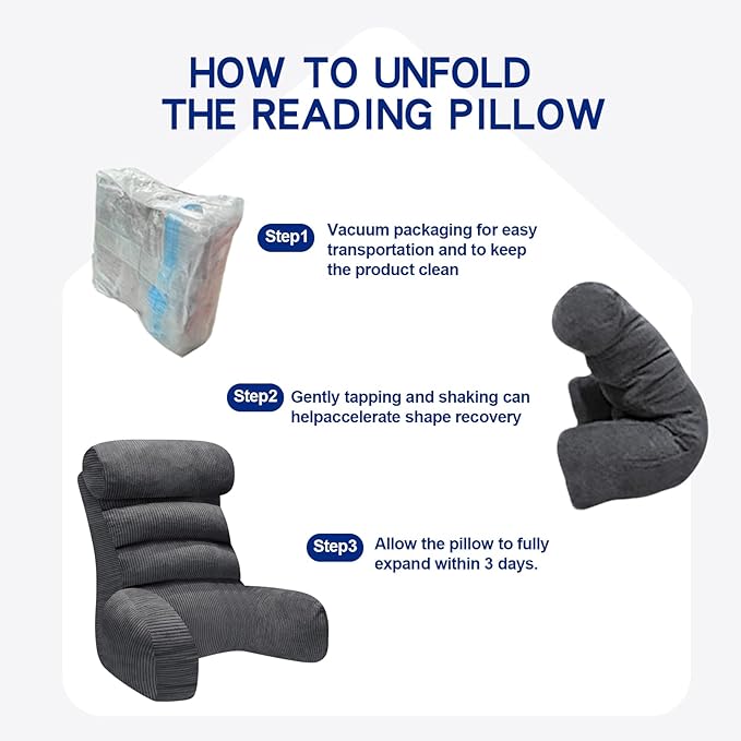 Back Pillow for Bed Sitting Up, Reading Pillow, Extra Large Arm Pillows for Adults for Back Support,Bed Pillow for Sitting up for Watching TV/Gaming/Relaxing