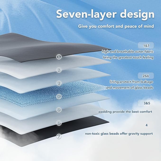 Topcee Weighted Blanket (20lbs 80"x87" King Size) Soft Cooling Heavy Blanket Sleeping, Apply to 190-210 lbs Body, Thick Breathable Blanket with Glass Bead, Easy Care