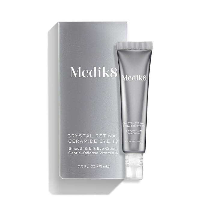 Medik8 Crystal Retinal Ceramide Eye 10 - Gentle Vitamin A Eye Cream - Reduces Appearance of Wrinkles - Perfect for Sensitive Skin - 0.5 ml