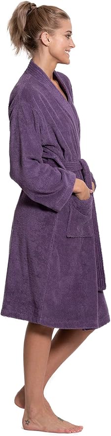 Turkuoise Soft & Absorbent Towel Robe, 100% Cotton Turkish Terry Cloth Kimono Bathrobes for Women