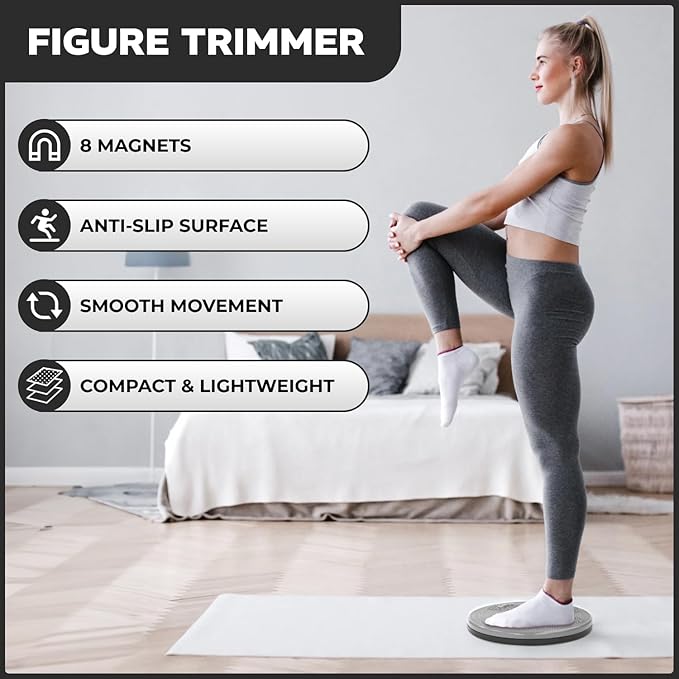 Daiwa Felicity Figure Trimmer Ab Twister Board - Waist Twister Machine for Core & Abs Exercise - Waist Twisting Fitness Tool, Dizzy Disc Twist Board for Slimming Workout & Reflexology