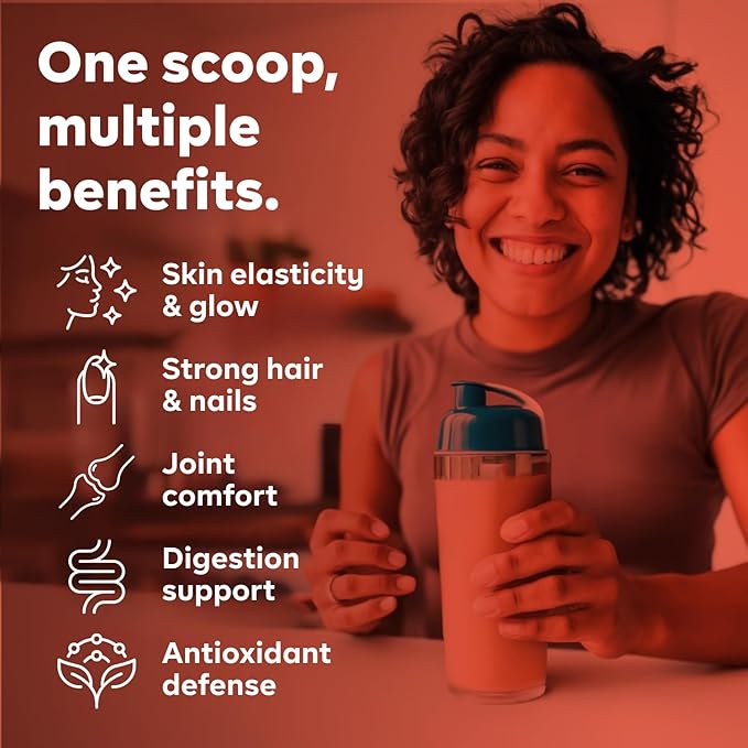 goode health SUPR Collagen Powder – Unflavored, Easy-Mix Bovine Collagen with Fiber, Polyphenols & Vitamins – Supports Skin, Hair, Nails, Joints & Digestion – 25 Servings