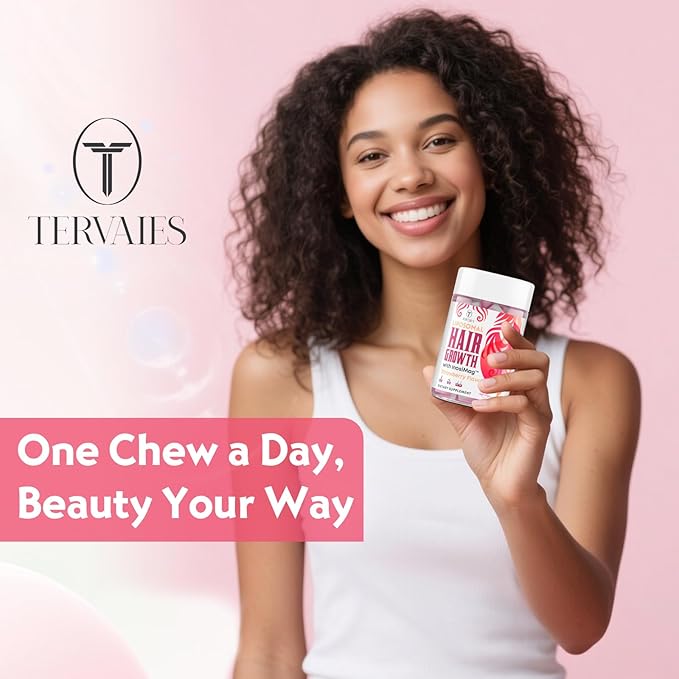 Liposomal Hair Growth Soft Chews – High Potency Hair Growth Vitamins for Women & Men with Biotin, InosiMag Complex, Collagen, Zinc - Strong Hair Skin Nails Vitamins, 60 Count