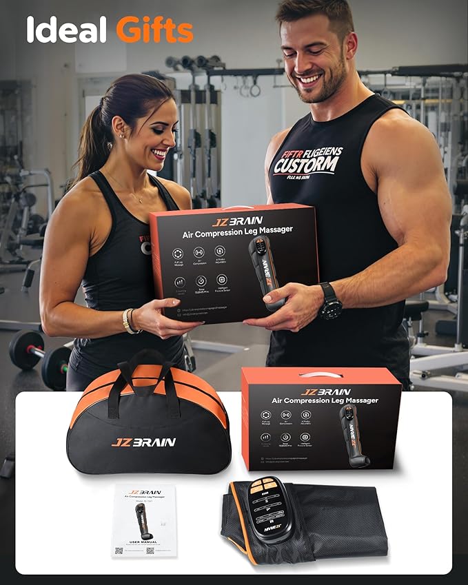Sequential Air Compression Leg Recovery System : Professional Rechargeable Full Leg Compression Boots for Post-Workout Muscle Relaxation - Recovery Device for Athletes Runners Gym Users