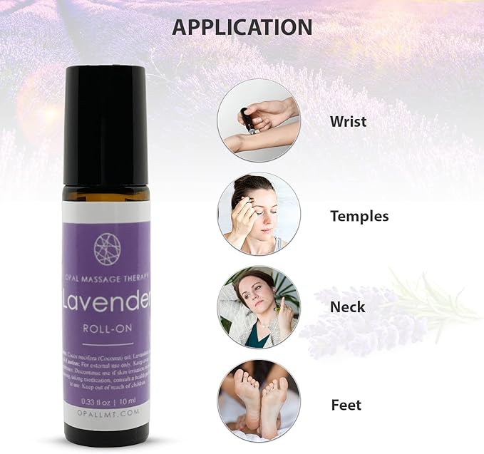 Premium Essential Oil Roll On Opal Massage Therapy (Lavender)