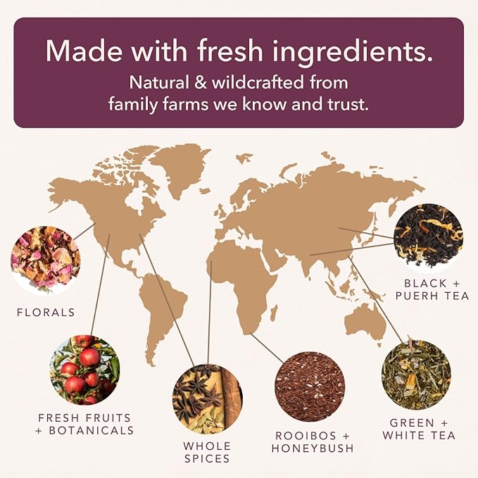 Citrus Mint Green Tea – Refreshing Loose Leaf Blend with Green Tea, Orange, Lemon, Lemongrass and Spearmint – Low Caffeine – Hot or Iced – 60 to 80 Cups – No Added Sugar – Hand Crafted in USA - Plum Deluxe