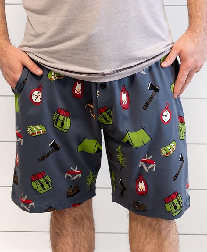 Lazy One Pajama Shorts for Men, Men's Pajama Bottoms, Sleepwear