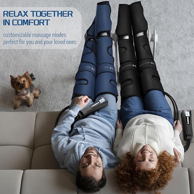 Gifts for Dad Mom Men Women Christmas Mothers Day, Fathers Day, Air Compression Massager with Heat for Foot, Leg, Calf, Thigh, Knee, Helpful for Vericose Veins, Muscle Fatigue, Cramps, Swelling, Edema