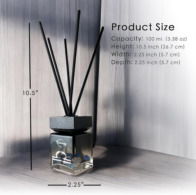 Innergy Libra Zodiac Crystal-Infused Reed Diffuser – 100ml Aromatherapy Essential Oil Diffuser for Home – Long-Lasting Scent, Natural Crystal Energy for Relaxation & Balance
