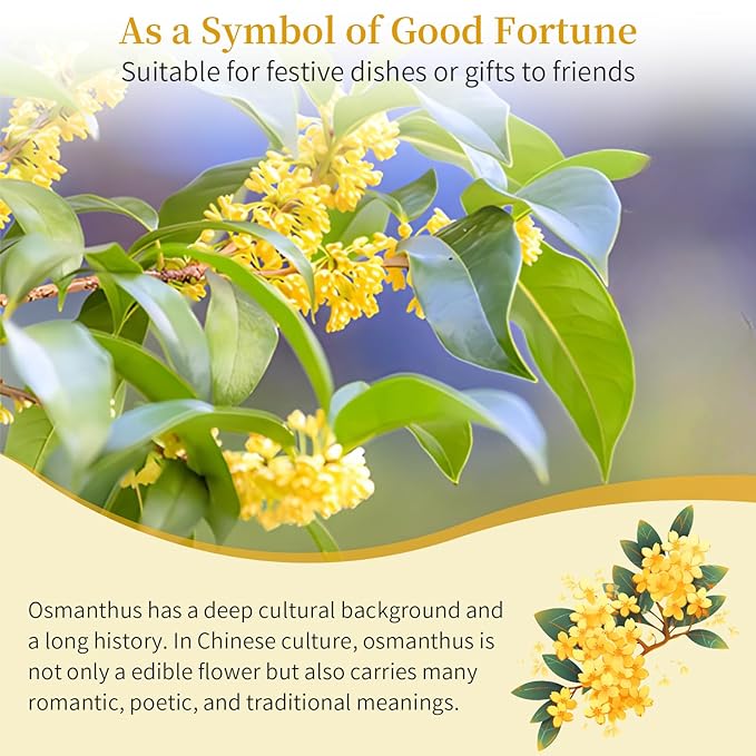 Hee Creek Osmanthus Fragrans Herb Loose Leaf Tea Dried Osmanthus Flower Tea 3.53 oz/100g 桂花 干桂花 桂花糕 桂花蜜