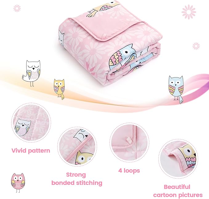 Topcee Weighted Blanket (5 lbs, 36" x 48") Cooling Throw Heavy Blanket for Sleeping Apply to 40-60 lbs, Soft Thick Breathable Blanket with Glass Bead, Easy Care