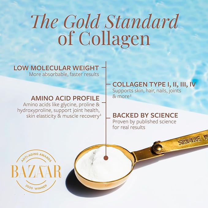 Premium Marine Collagen Powder Types I-IV – Wild Fish, Hydrolyzed Peptides, Unflavored, 9g Protein Per Serving – Supports Youthful Skin, Hair, Nails & Joints, 30-Day Supply