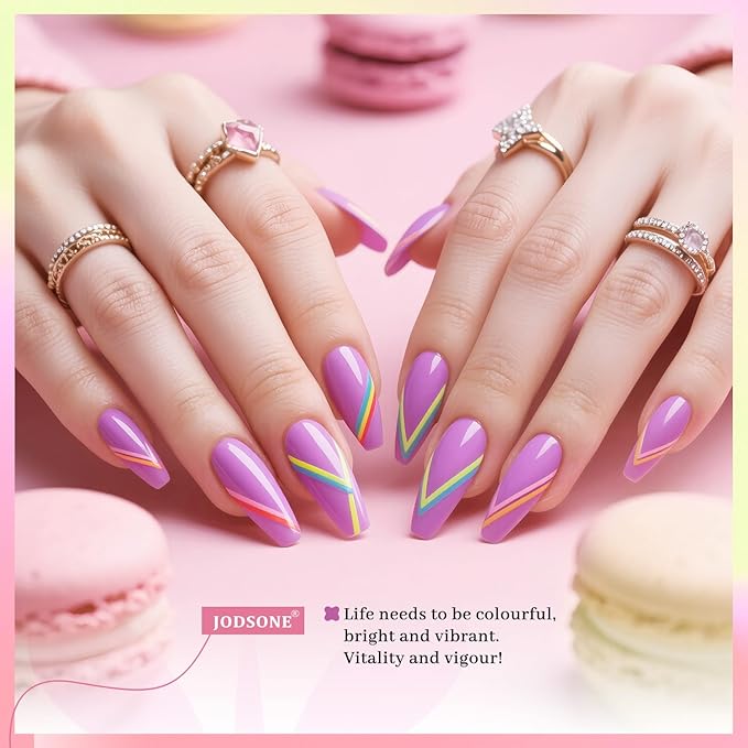 JODSONE 12 Bottles of Gel Nail Polish Set Glossy Top Coat Base Coat Gel Polish Ideal for Holiday Gift Giving