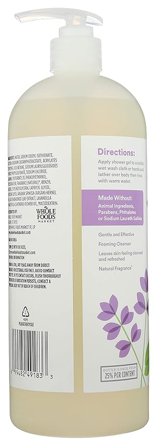 365 by Whole Foods Market, Foaming Shower Gel, Lavender, 32 Fl Oz
